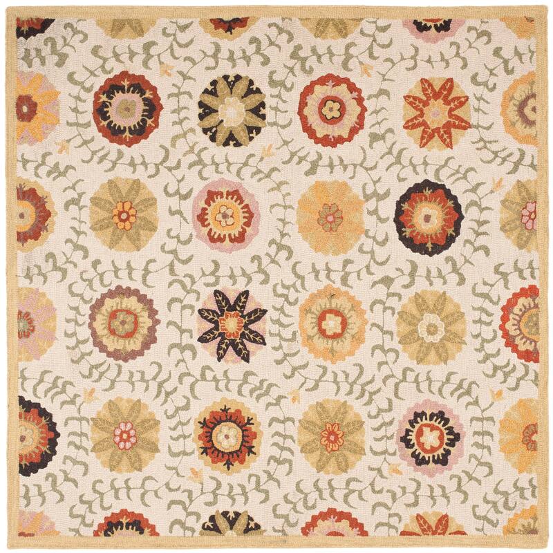 SAFAVIEH Handmade Blossom Euna Modern Floral Wool Rug