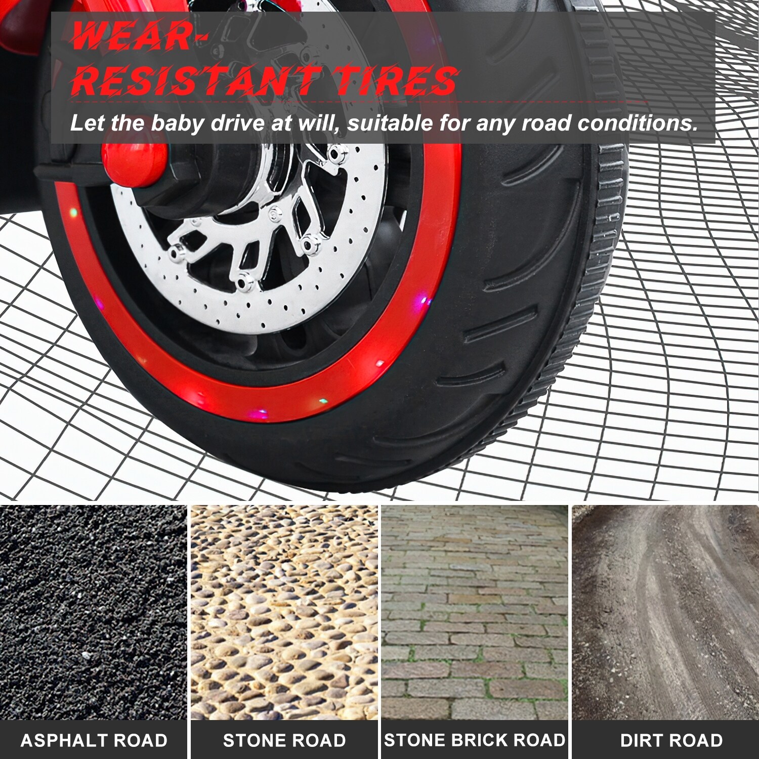 Battery Motorcycle, Wheel Motorbike Kids Rechargeable Ride