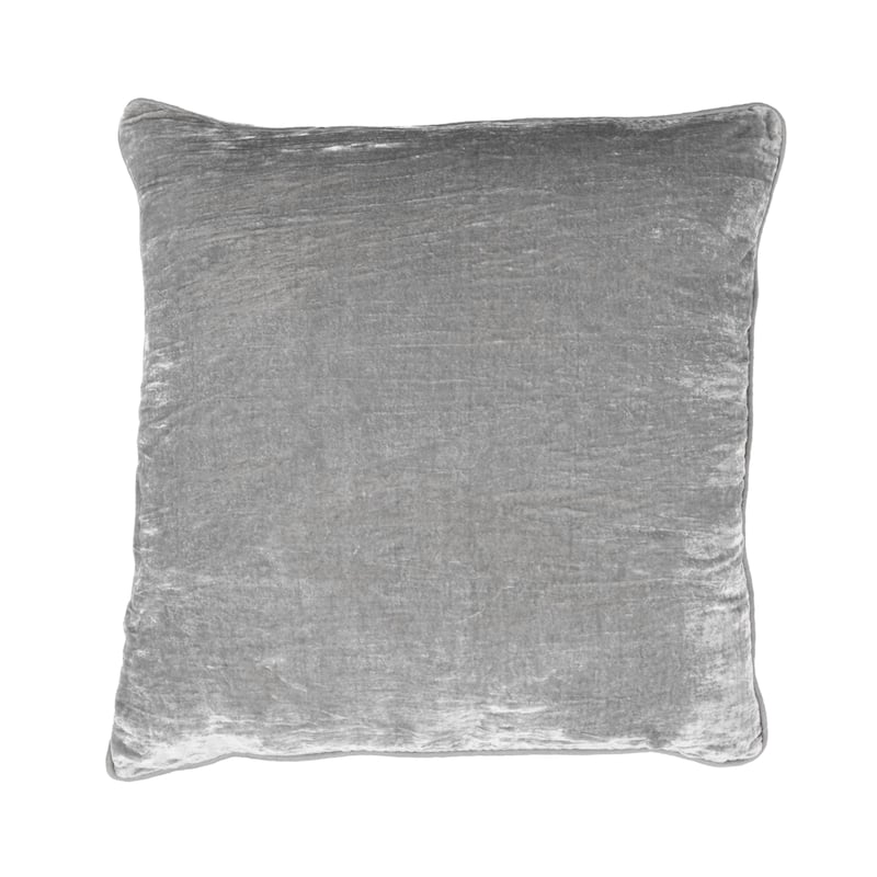 Villa by Classic Home Lexington Silk Blend Throw Pillow - 22x22 - Grey