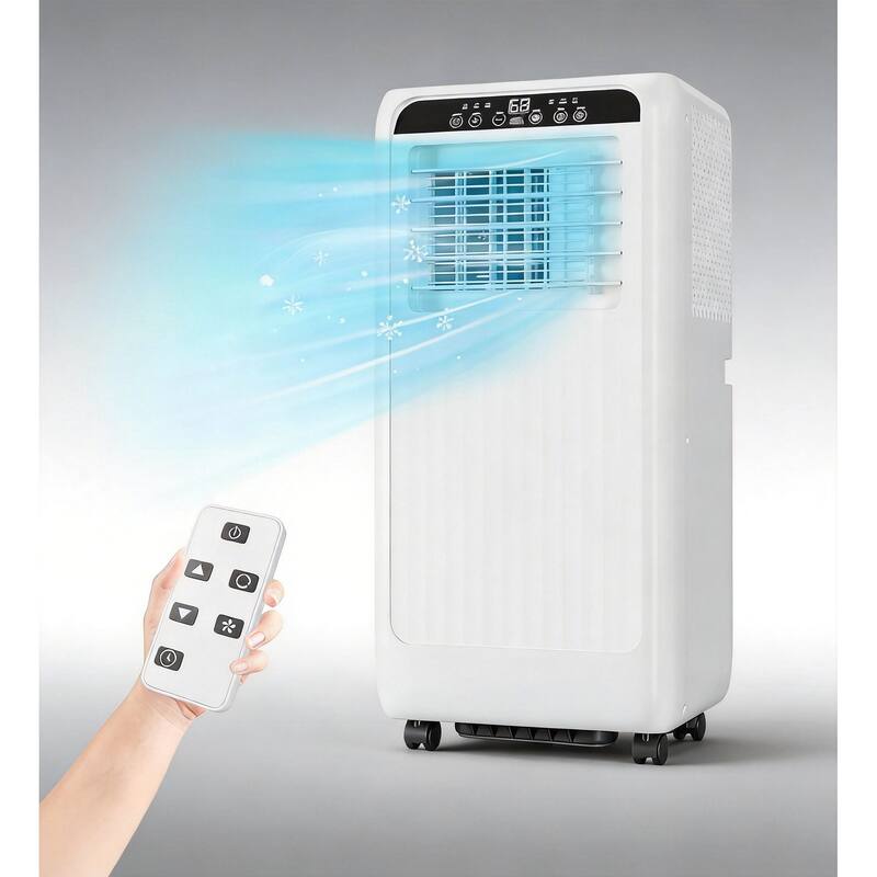 8000 BTU Portable Air Conditioners, with 24H Timer & Remote Control - Black