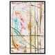 preview thumbnail 1 of 64, Bright Days, Pastel Bright Strokes Modern Gold Canvas Wall Art Print for Living Room 11 x 16 - Black