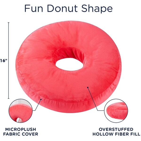 Cheer Collection Super Soft Round Donut Pillow Assorted Colors On Sale Bed Bath Beyond 32373956