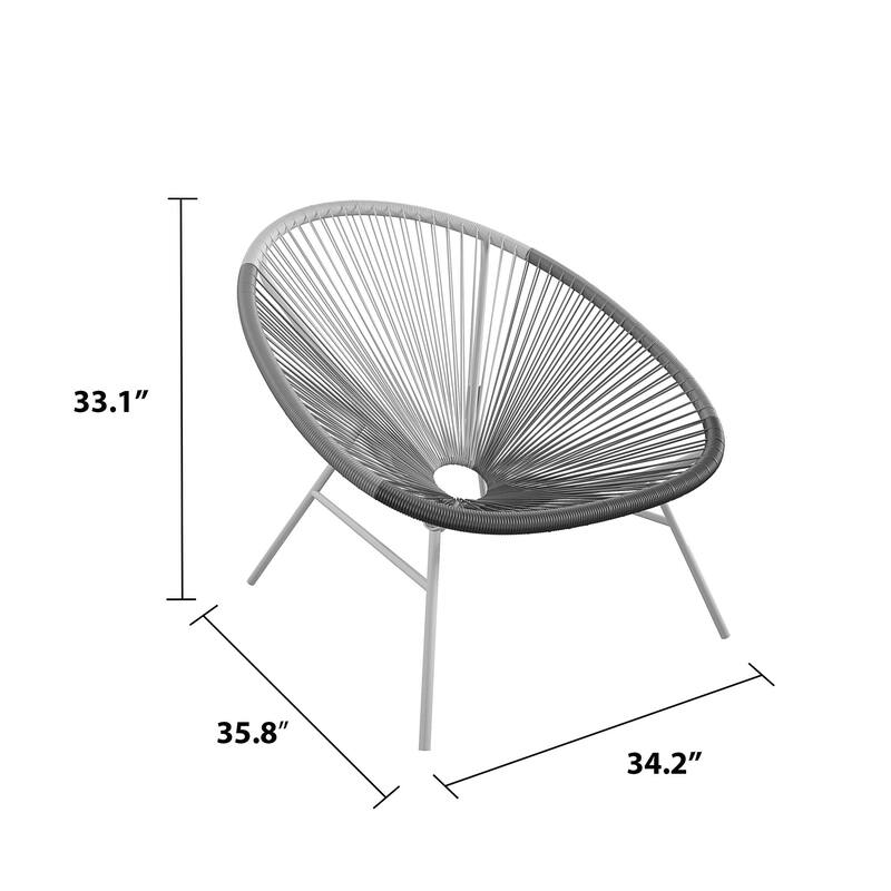 GDFStudio - Outdoor Steel Lounge Chair Set with Ergonomic Design(Set of 2)