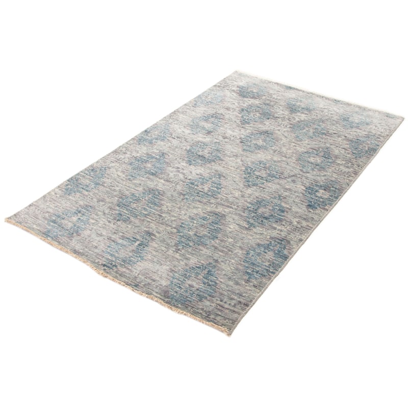 ECARPETGALLERY Hand-knotted Mystique Grey Wool Rug - 5'0 x 8'2