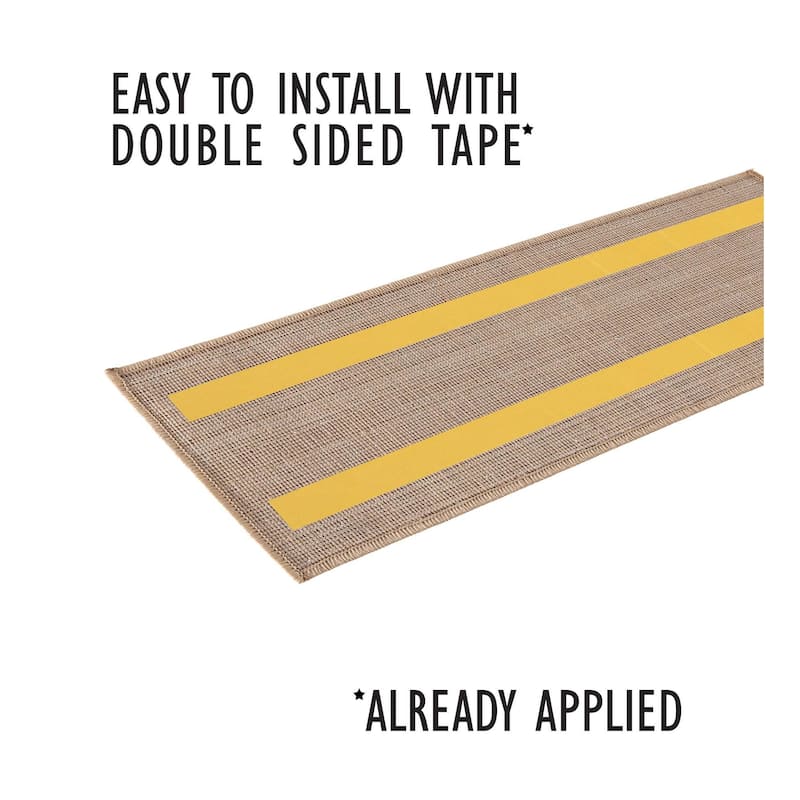 SUSSEXHOME Geometric Stair Treads with Easy to Install Double Adhesive Tape 9" x 28"