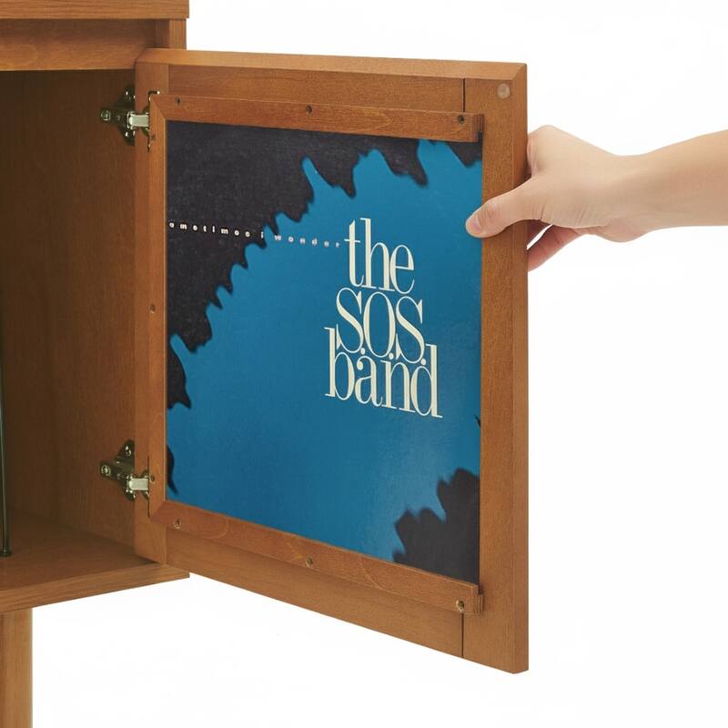 Crosley Dempsey Record Player Cabinet With Vinyl Storage