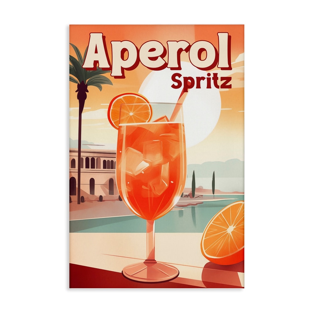 Stupell Bright Tropical Aperol Spritz Canvas Wall Art Design By Andreas Magnusson