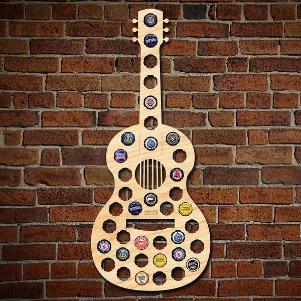 Guitar Beer Cap Map
