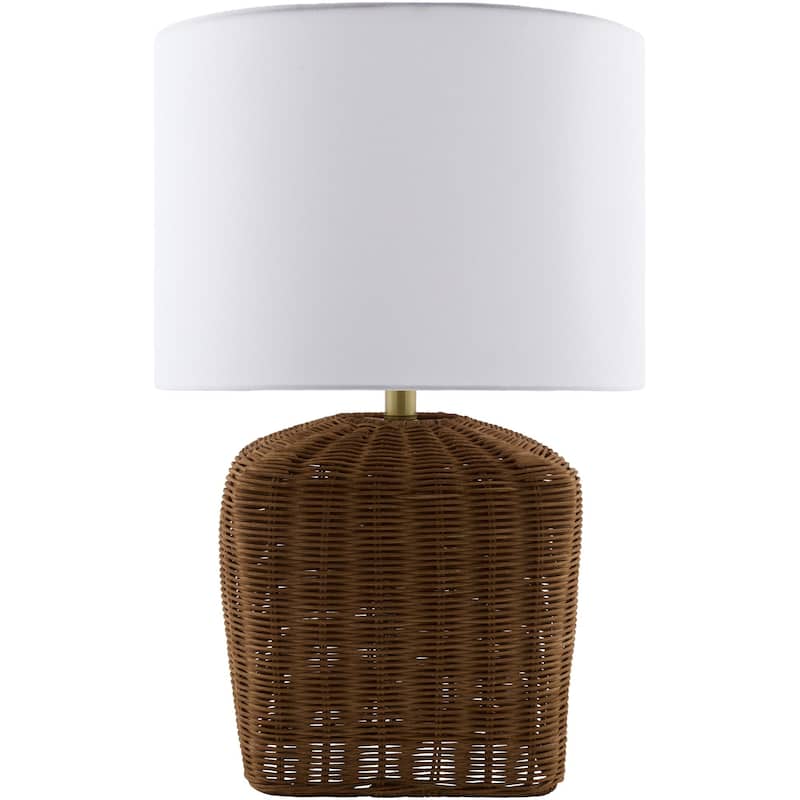 Livabliss Jacaranda Global Accent Floor Lamp - 24"H x 15"W x 11"D - Dark Brown