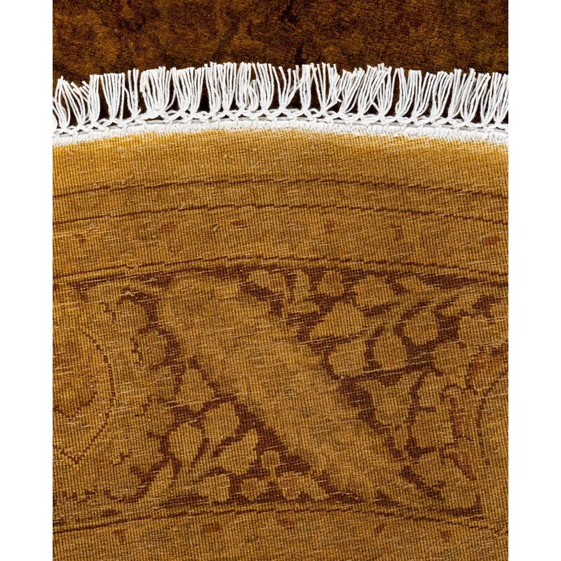 Overdyed One-of-a-Kind Hand-Knotted Area Rug - Gold - 5' 1" x 5' 1"