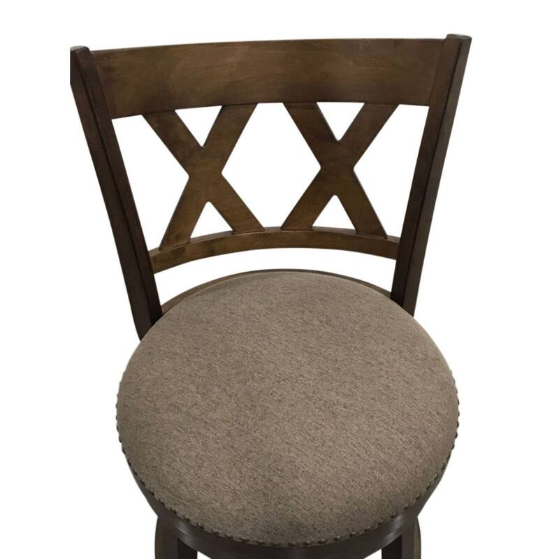 X-Back Swivel Seat Barstool - 40" - Set of 2 - Rustic Brown