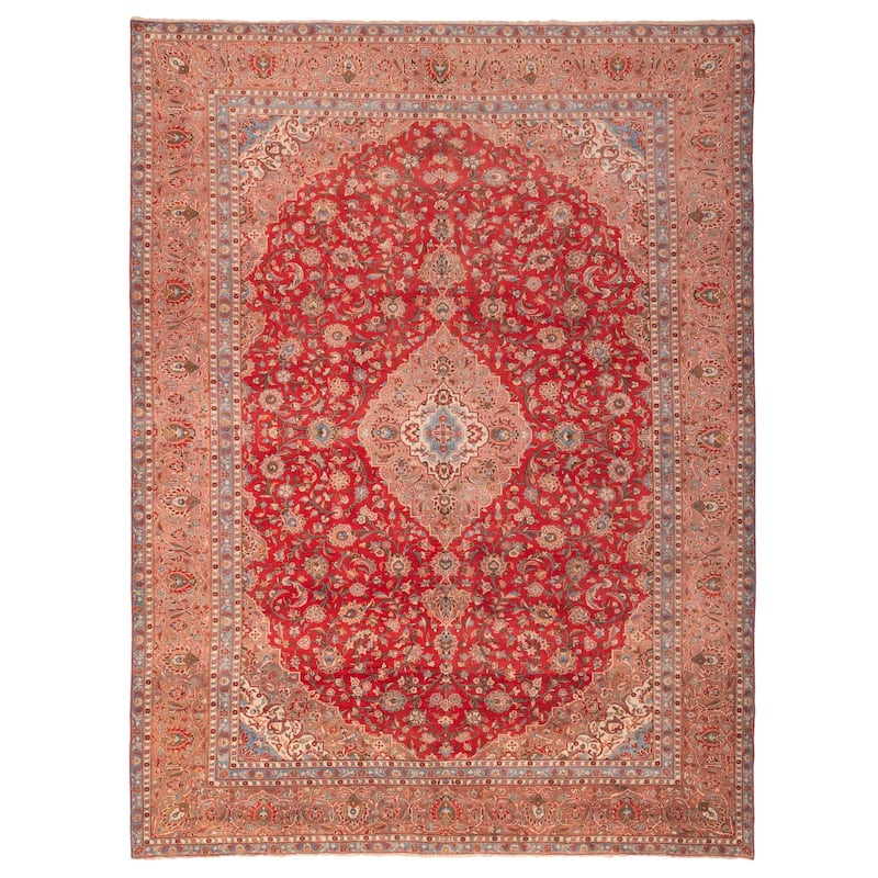 ECARPETGALLERY Hand-knotted Antalya Vintage Red Wool Rug - 9'9 x 13'0