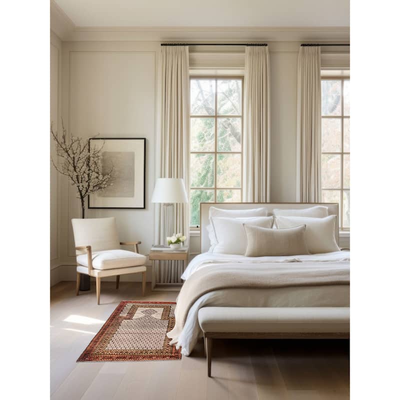 ECARPETGALLERY Hand-knotted Teimani Ivory Wool Rug - 3'1 x 5'0