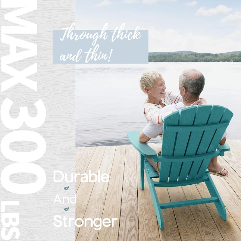 WINSOON All Weather HIPS Outdoor Plastic Adirondack Chairs
