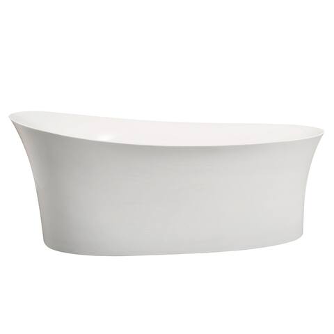 Loja 67" x 33" Soaking Bathtub in White Finish