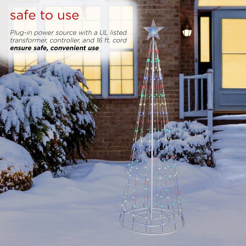 83 Christmas Tree Tower w/ 8 Functions and 300 LED Lights