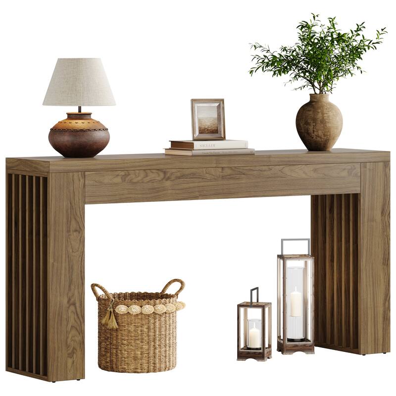 Wooden Console Sofa Table, Behind-the-Couch Accent Entryway Table for Entrance Hallway Living Room
