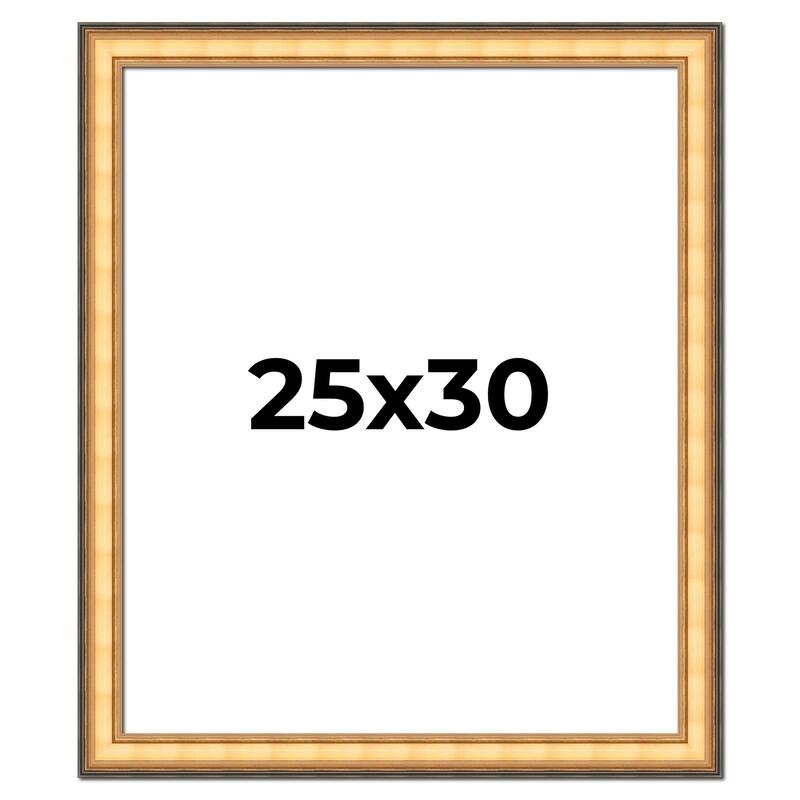 25x30 Frame Gold Plein Aire Solid Wood Picture Frame Width 2 Inches |