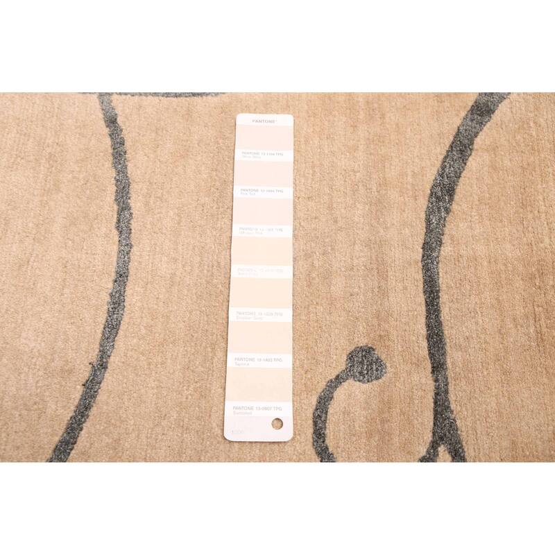 ECARPETGALLERY Hand-knotted Opulence Taupe Silk, Wool Rug - 8'1 x 9'10