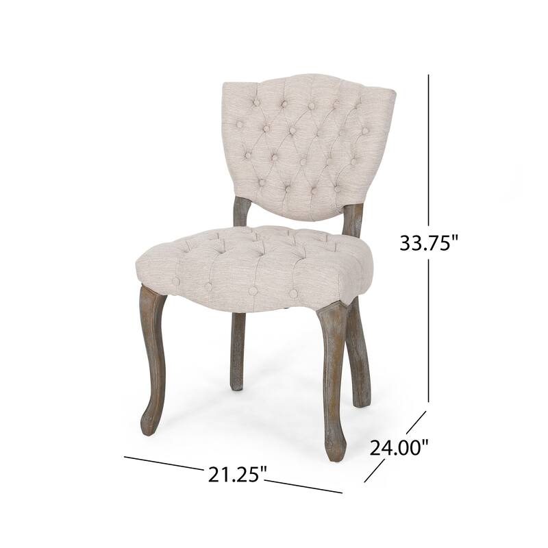Crosswind Diamond Stitch Fabric Dining Chair by Christopher Knight Home