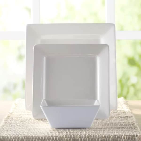 Kingsley White 12Pc Dinner Set Dinner, Salad, Bowl Rb