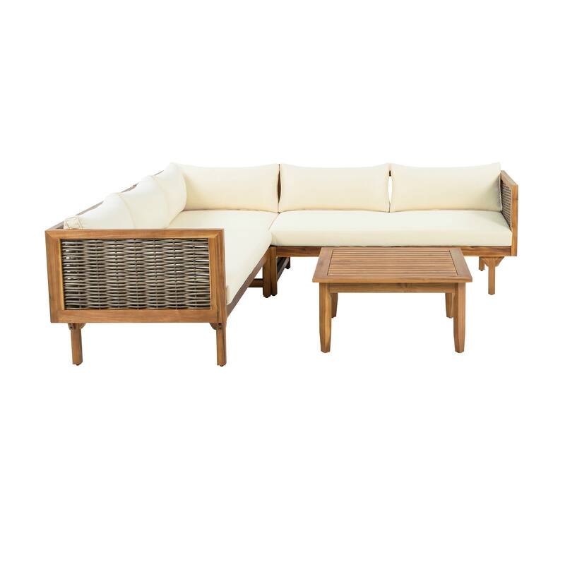 Christopher Knight Home - Sectional Seating Group with Waterproof Cushions - Premium Outdoor Sofa Set