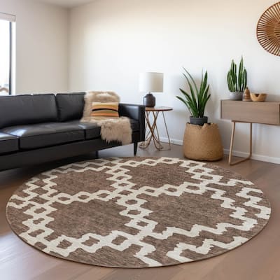 Premium Washable Super Soft Geo Trellis Mayfield Rug