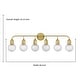preview thumbnail 5 of 8, Modern Glam 6-light Bathroom Vanity Light with Crystal Shade - 44 inches