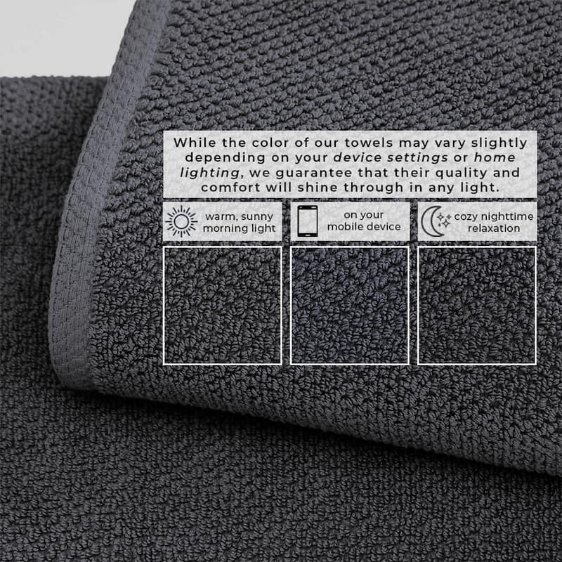 100% Cotton Acacia Collection Ultra Absorbant Popcorn Bath Towels