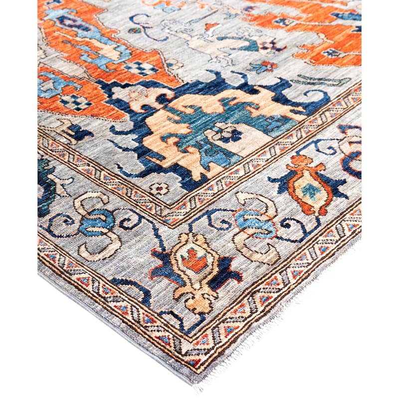 Serapi One-of-a-Kind Hand-Knotted Area Rug - Gray - 7' 11" x 9' 9"