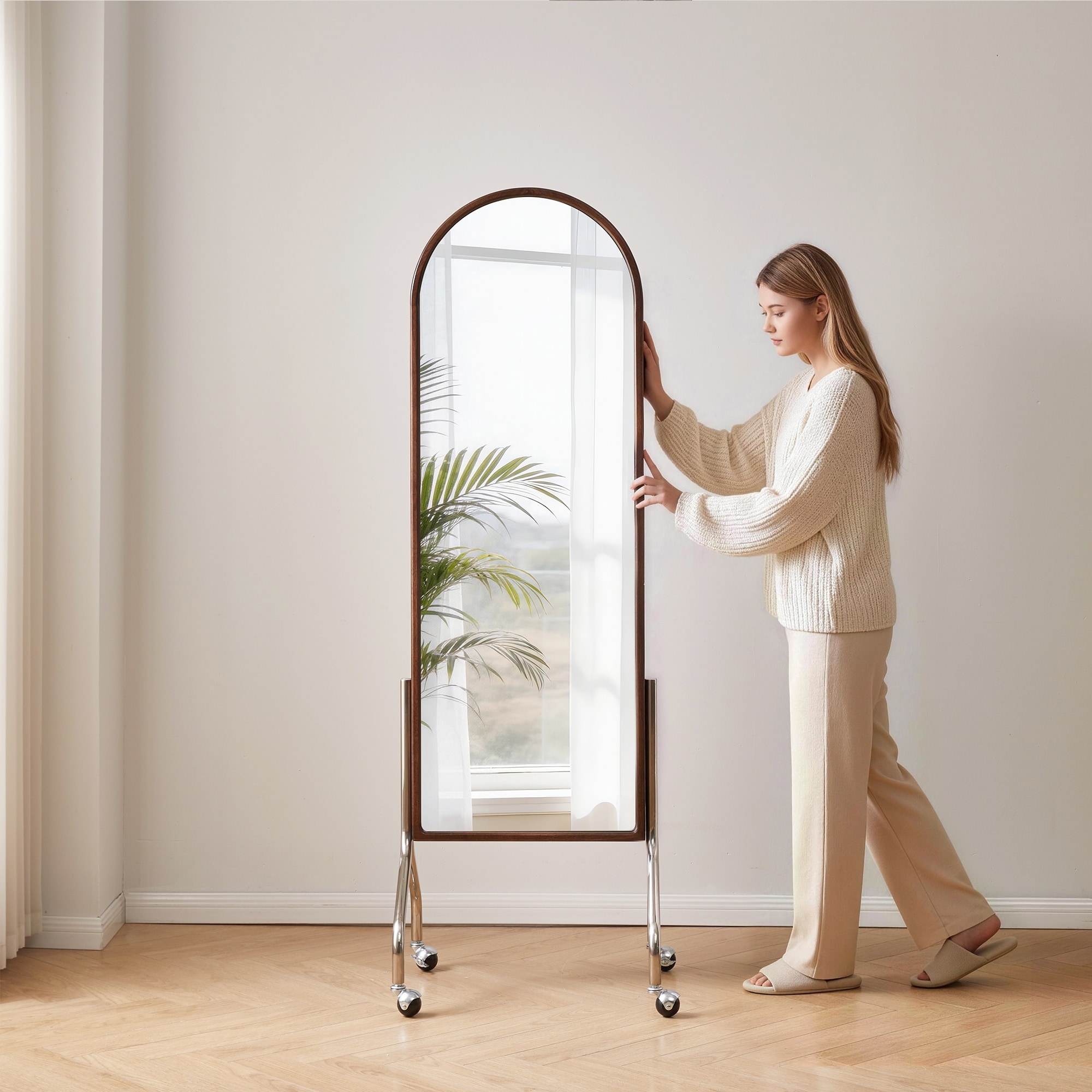 mirror dressing mirror Room Mirrors  Wyld Blue this product is rated for use in damp environments Arched Full Length Mirror with