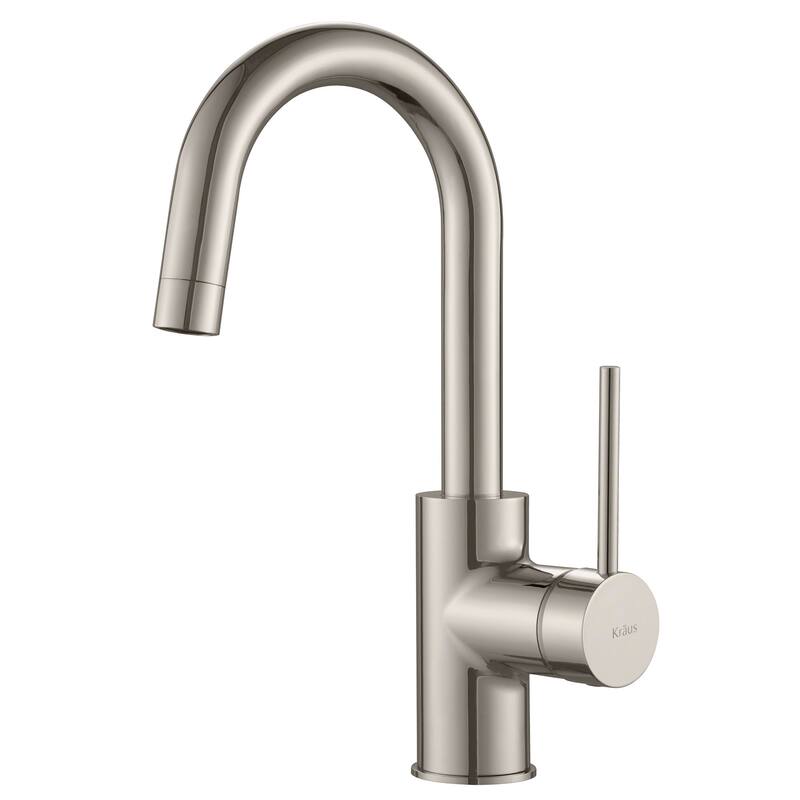 Kraus Oletto Single Lever Kitchen Bar Faucet - Spot-Free Stainless Steel