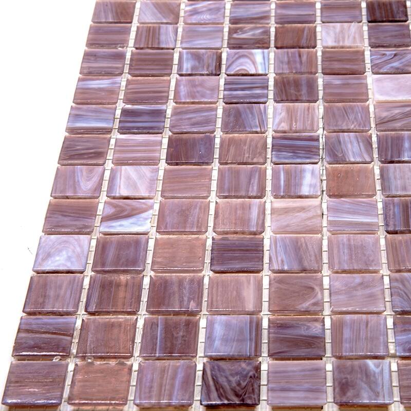 Apollo tile 12" x 12" Celestial Glossy Old Rose Red Glass Tile (20 sq ft/case) - 20 Pack