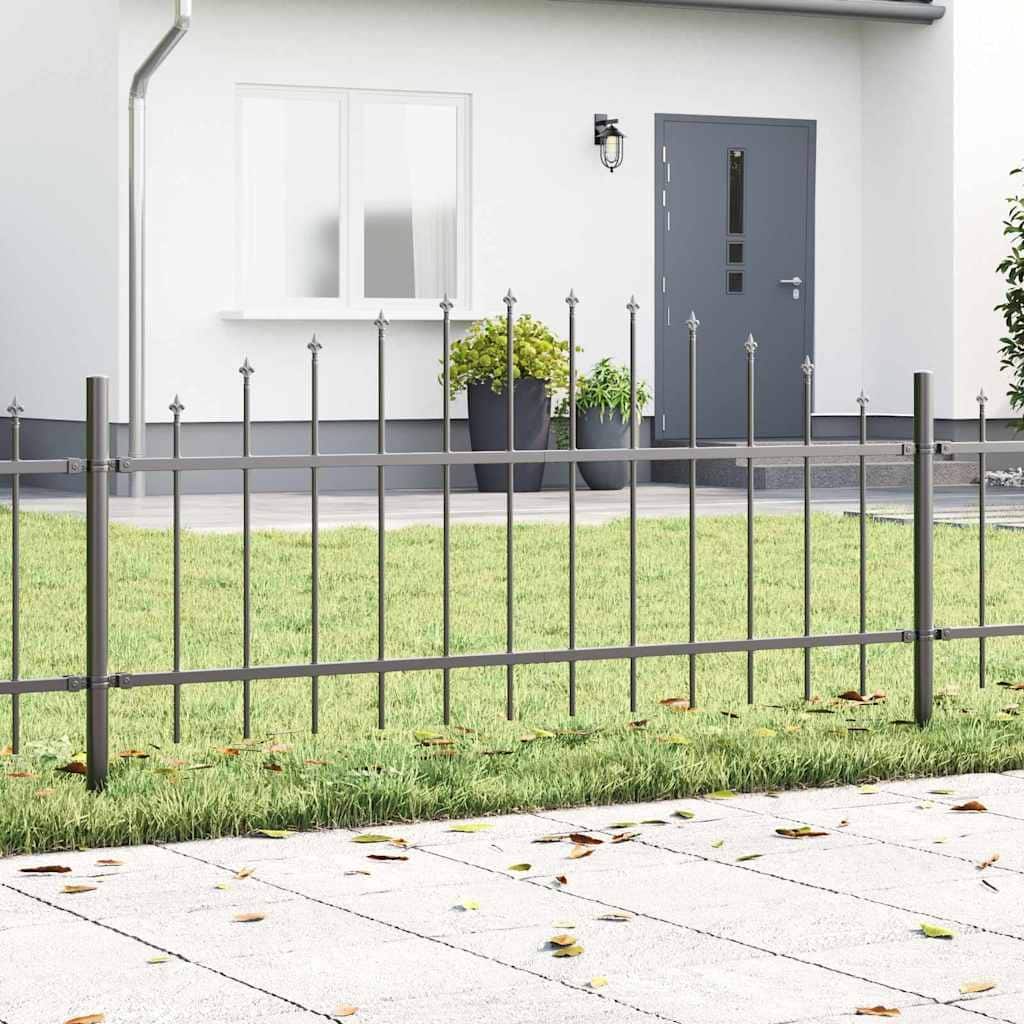 vidaXL Garden Fence Gray
