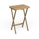 preview thumbnail 16 of 20, Porch & Den Laflin Solid Wood Traditional 5-piece Tray Table Set Natural - Natural Finish