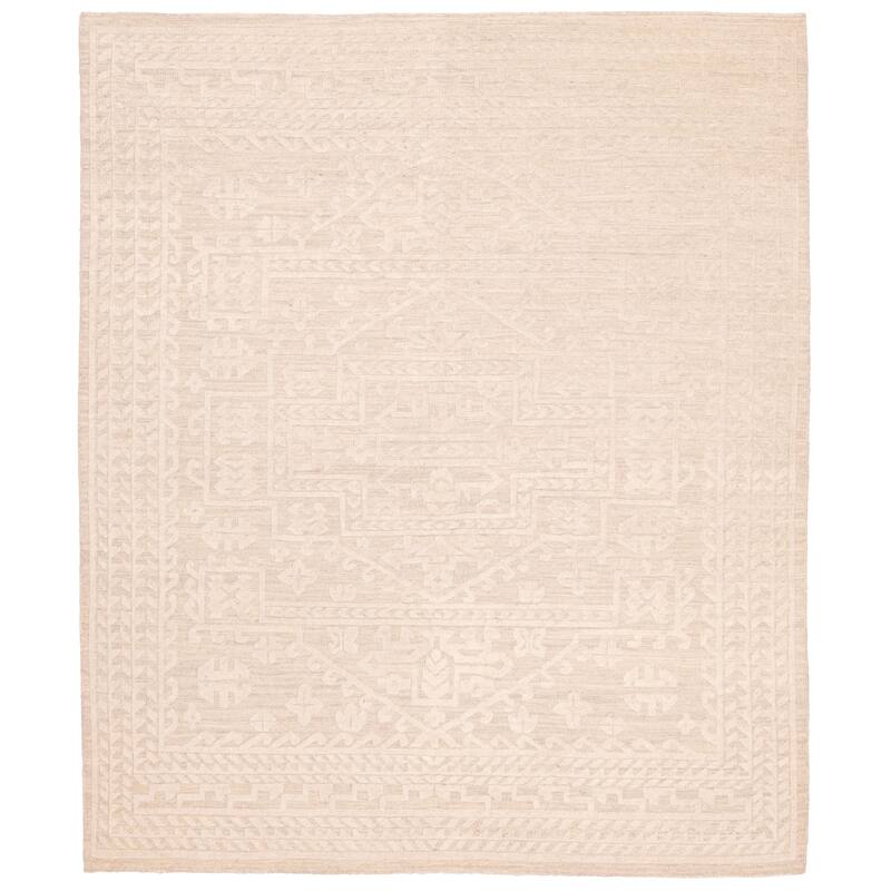ECARPETGALLERY Hand-knotted Looma Beige, Cream Wool Rug - 8'1 x 9'10