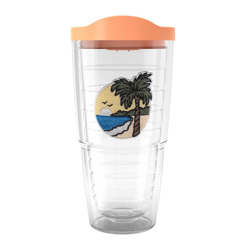 Tervis A Day In The Tropics Made in USA Double Walled Insulated Travel Tumbler, Sunrise - 24oz