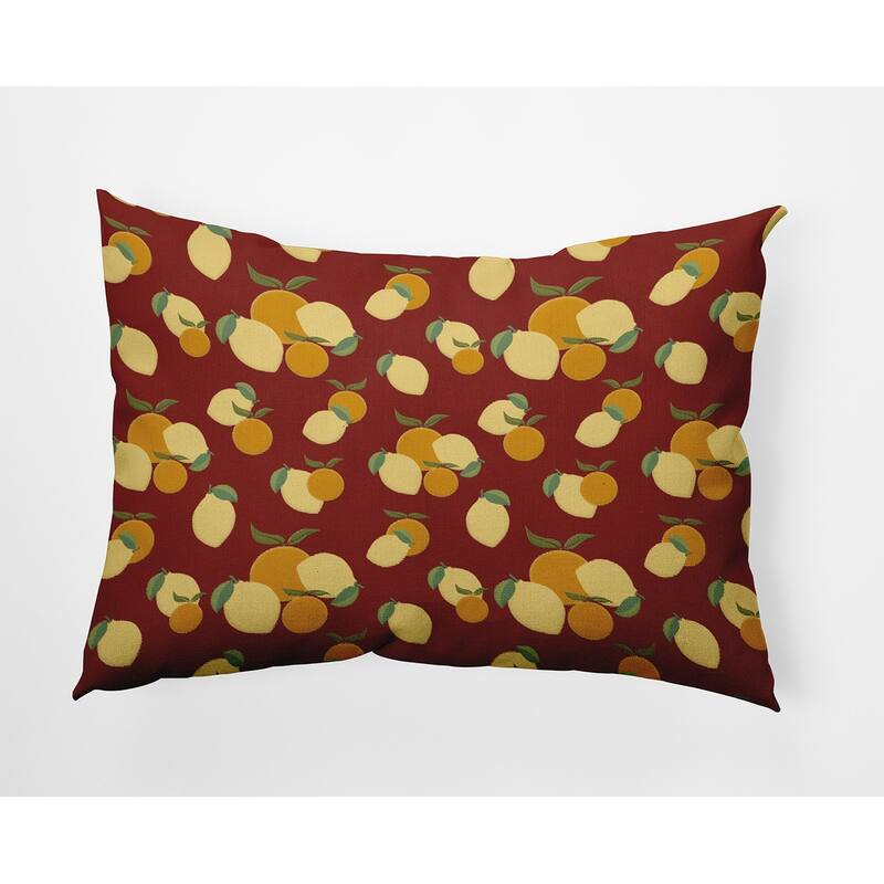 Oranges and Lemons Decorative Throw Pillow - 14" x 20" - Maple