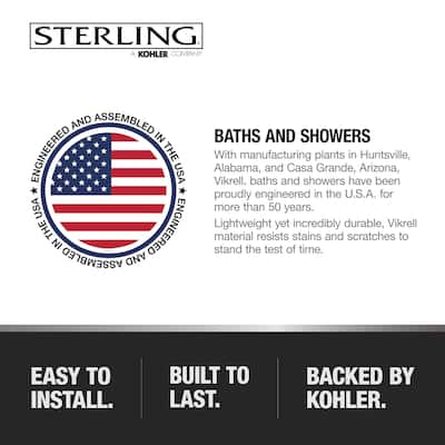 Sterling 71324106 Ensemble 60" x 32" x 75" Shower Wall Set with Age In