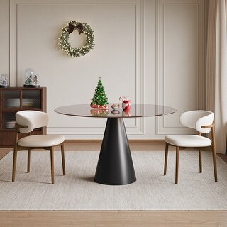 35.4-inch round glass dining table with chair - Bed Bath & Beyond ...