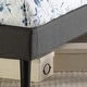 preview thumbnail 11 of 10, Priage by ZINUS Dark Grey Upholstered Diamond Stitched Platform Bed