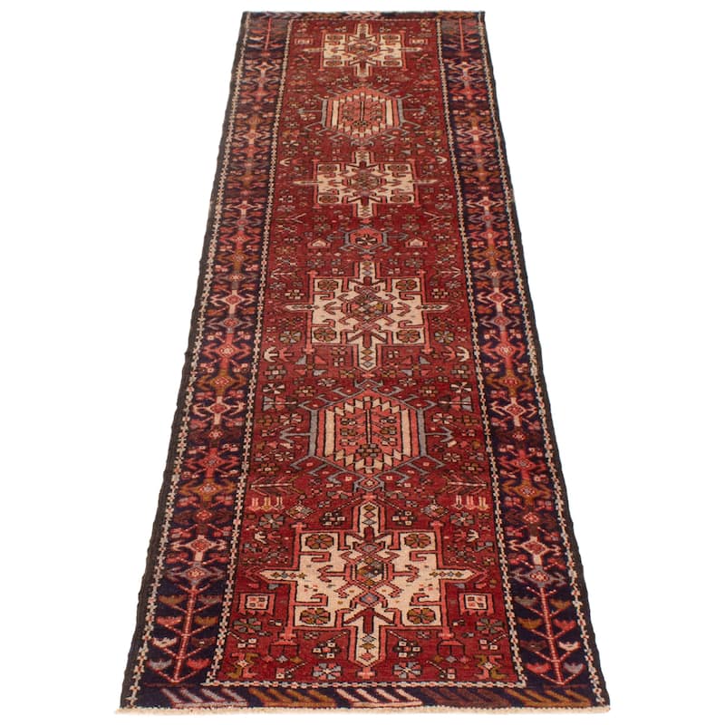 ECARPETGALLERY Hand-knotted Konya Anatolian Dark Red Wool Rug - 3'0 x 10'5