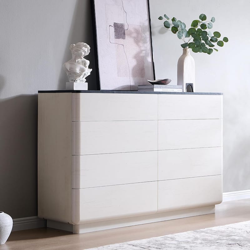 Modern 8 Drawer Dresser for Bedroom, Handle-less Wooden Dressers