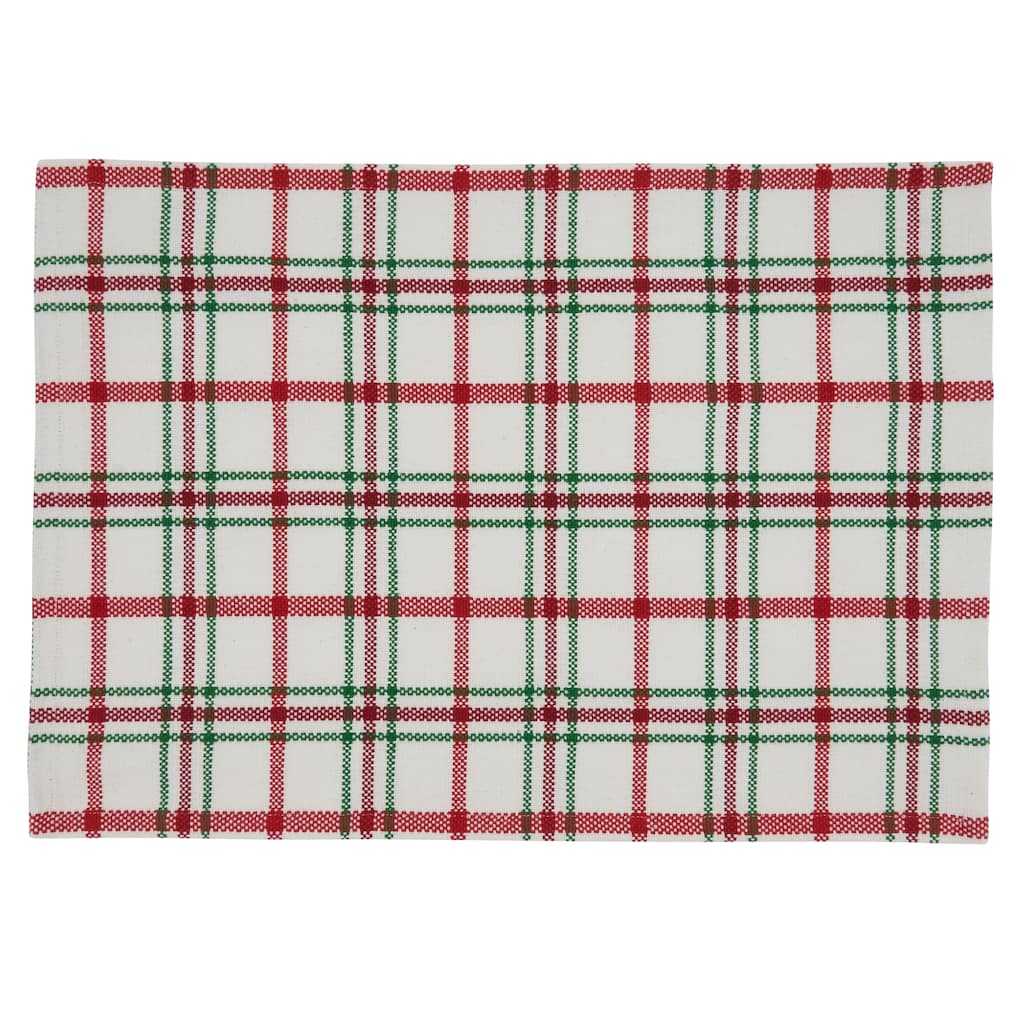 Table Placemats With Plaid Design (Set of 4)