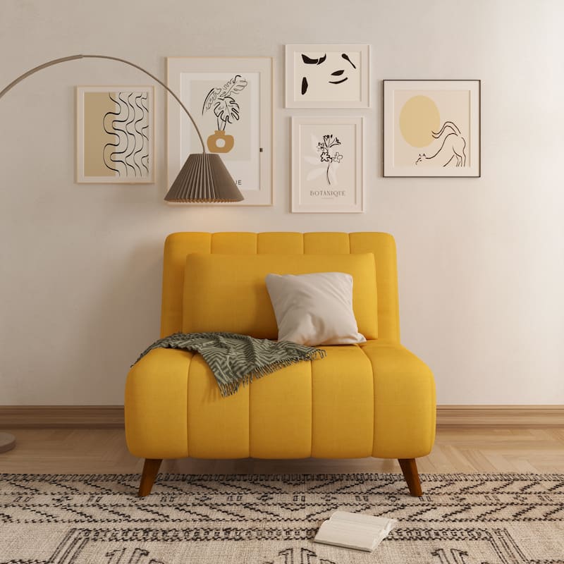 Artdeco Home - Carson Carrington Taghusa Convertible Chair - Mustard