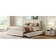 preview thumbnail 4 of 21, Comfortable Upholstered Platform Bed with Stylish Headboard and Extra Trundle