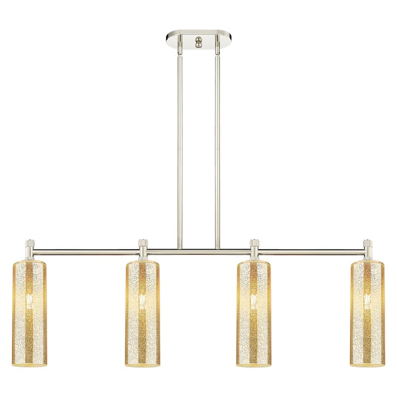 Innovations Lighting 434-4I-G434-12ME Crown Point 4 Light 44" Wide - Polished Nickel
