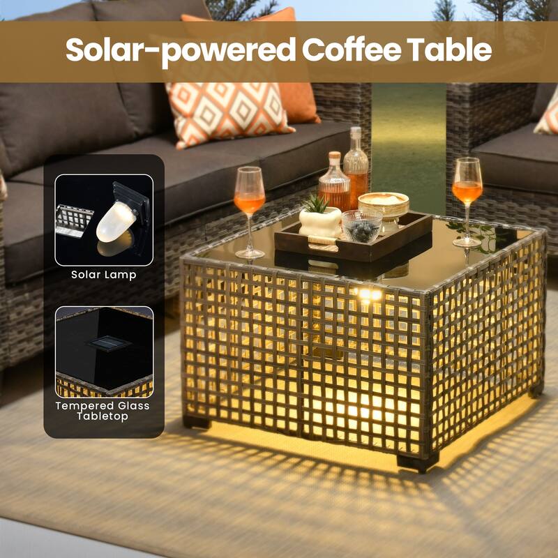 XIZZI Outdoor Wicker Patio Furniture Conversation Set