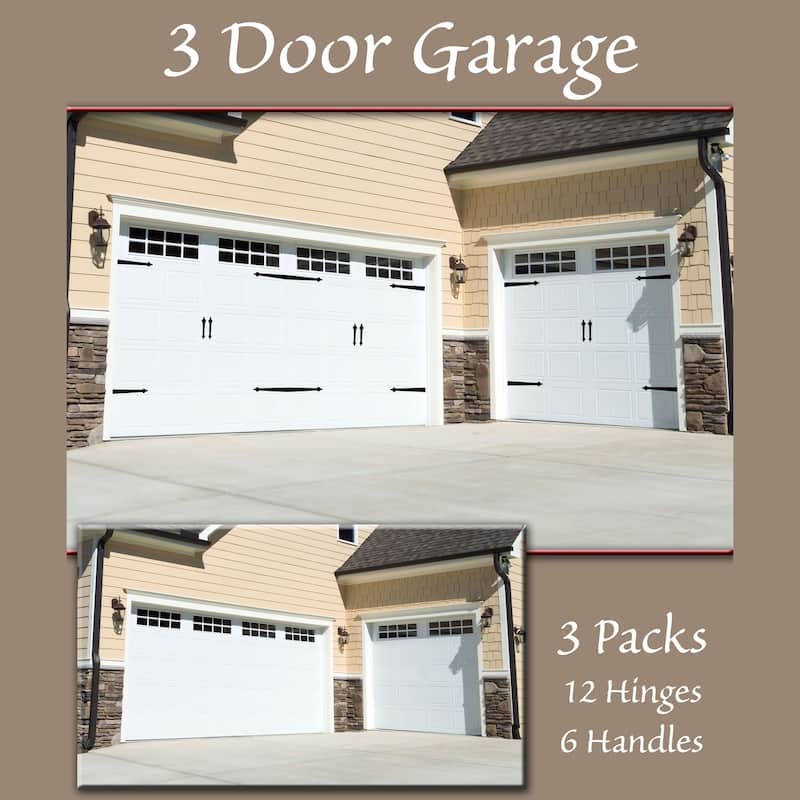 Household Essentials Hinge-It Magnetic Black Decorative Garage Door Accents