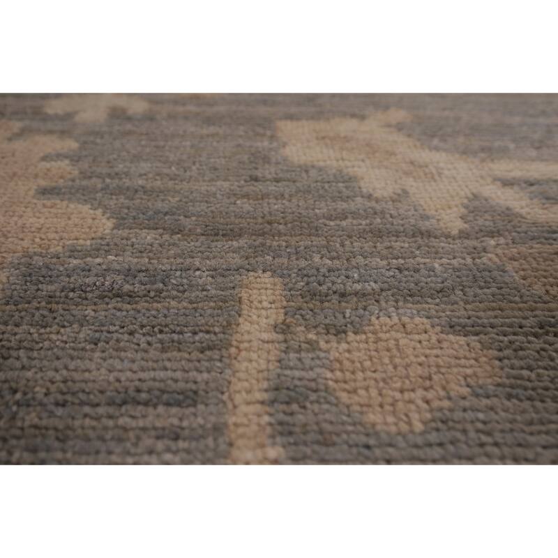 Vegetable Dye Oushak Area Rug Hand-Knotted Wool Carpet - 8'3" x 9'8"
